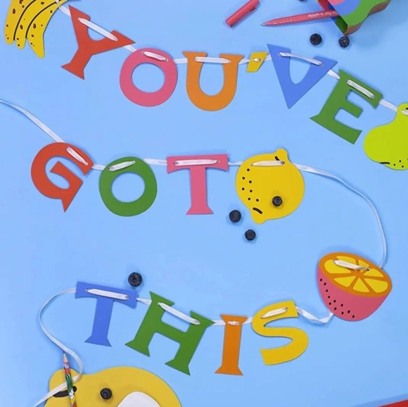 Ban.do Decorate Your Desk Set Colorful Cubicle Decor Citrus Fruit Rainbow Stripe - Picture 2 of 8